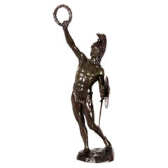 German School Bronze Sculpture of Victorious Achilles circa 1900