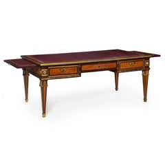 French Louis XVI Style Antique Bureau Plat Writing Desk circa 1880
