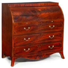 Rare American Federal Mahogany Cylinder Desk, Baltimore or Annapolis ca. 1800
