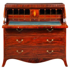 Rare American Federal Mahogany Cylinder Desk, Baltimore or Annapolis ca. 1800