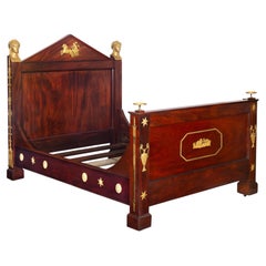 Rare Fine French Empire Mahogany Bed by Jacob-Desmalter ca. 1805-15