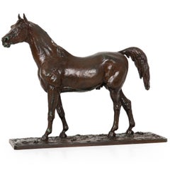 French Bronze Sculpture of Arabian Stallion “Rainbow” by Christophe Fratin