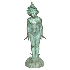 American Art Nouveau Bronze Sculpture of “Wildflower” by Edward Berge