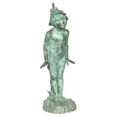 American Art Nouveau Bronze Sculpture of “Wildflower” by Edward Berge