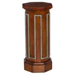 Vintage Mid-Century Octagonal Short Pedestal Column