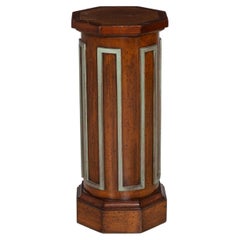 Vintage Mid-Century Octagonal Short Pedestal Column