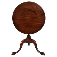 Rare English Queen Anne Antique Miniature Salesman Sample Tilt-Top Table