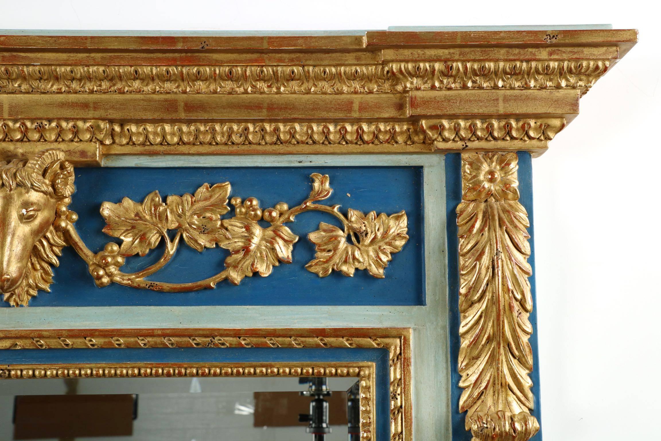 Fine French Neoclassical Giltwood Antique Pier Trumeau Mirror, 19th Century 1