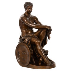 Sculpture en bronze italienne du XIXe siècle, « Mars Ludovisi d'après l'antique », du Grand Tour