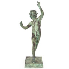 Italian Grand Tour Bronze Sculpture “Dancing Faun of Pompeii” after Antique