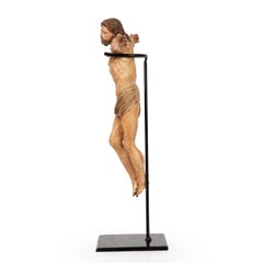 Spanish Polychromed Carved Corpus Christi Statue Sculpture, 18th/19th century