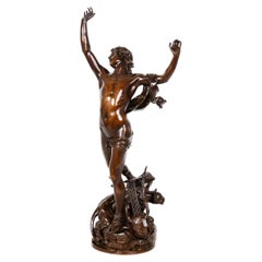 Barbedienne French Bronze Sculpture “Sorrow of Orpheus” by Raoul Verlet