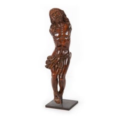 18th Century German Carved Boxwood Corpus Christi Statue Sculpture