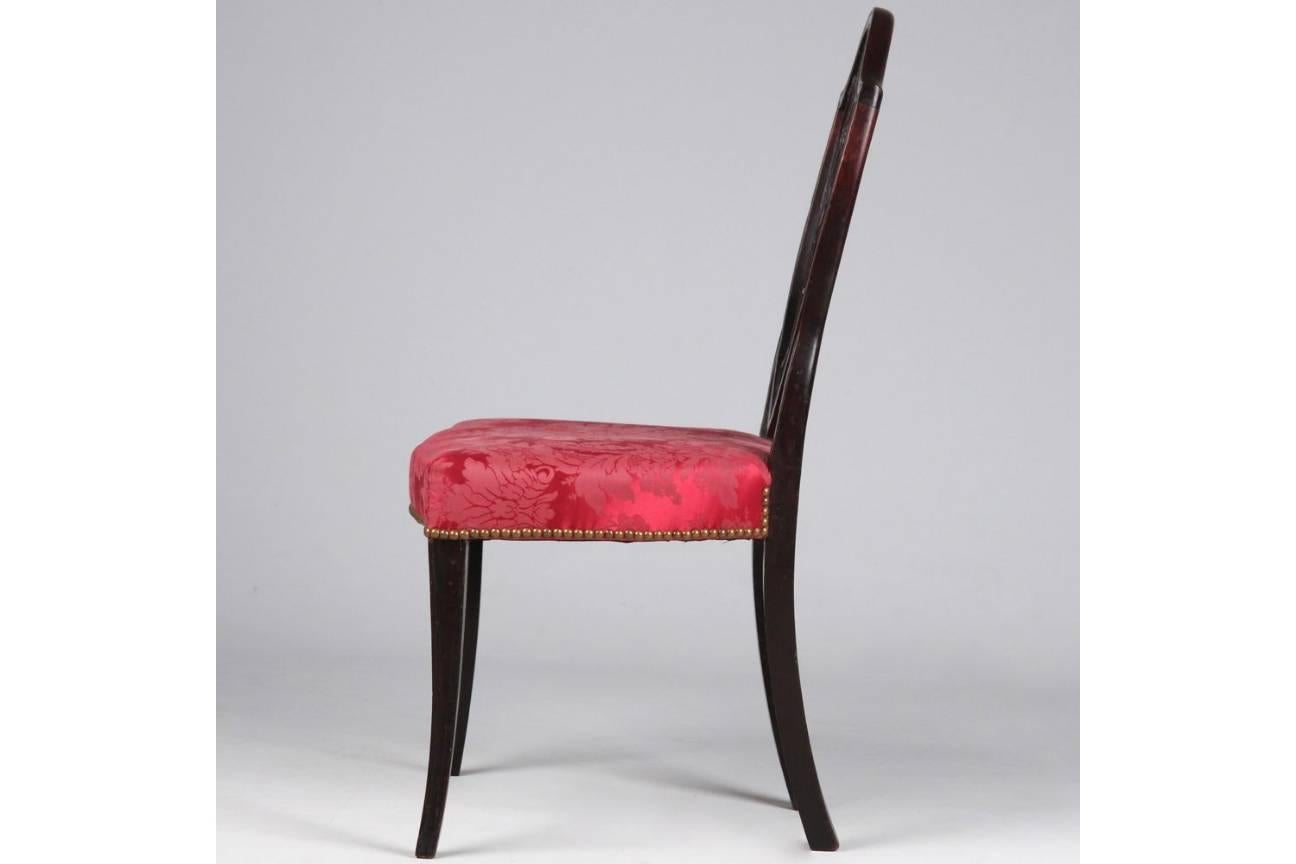 Fine American Federal Period Side Chair on Splayed Legs, New York, circa 1790 2