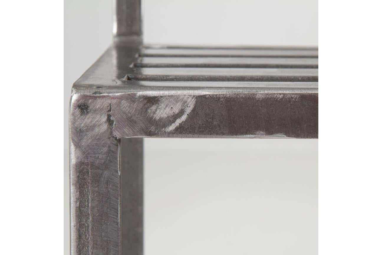 American Industrial Raw Welded and Lacquered Steel Side Chair