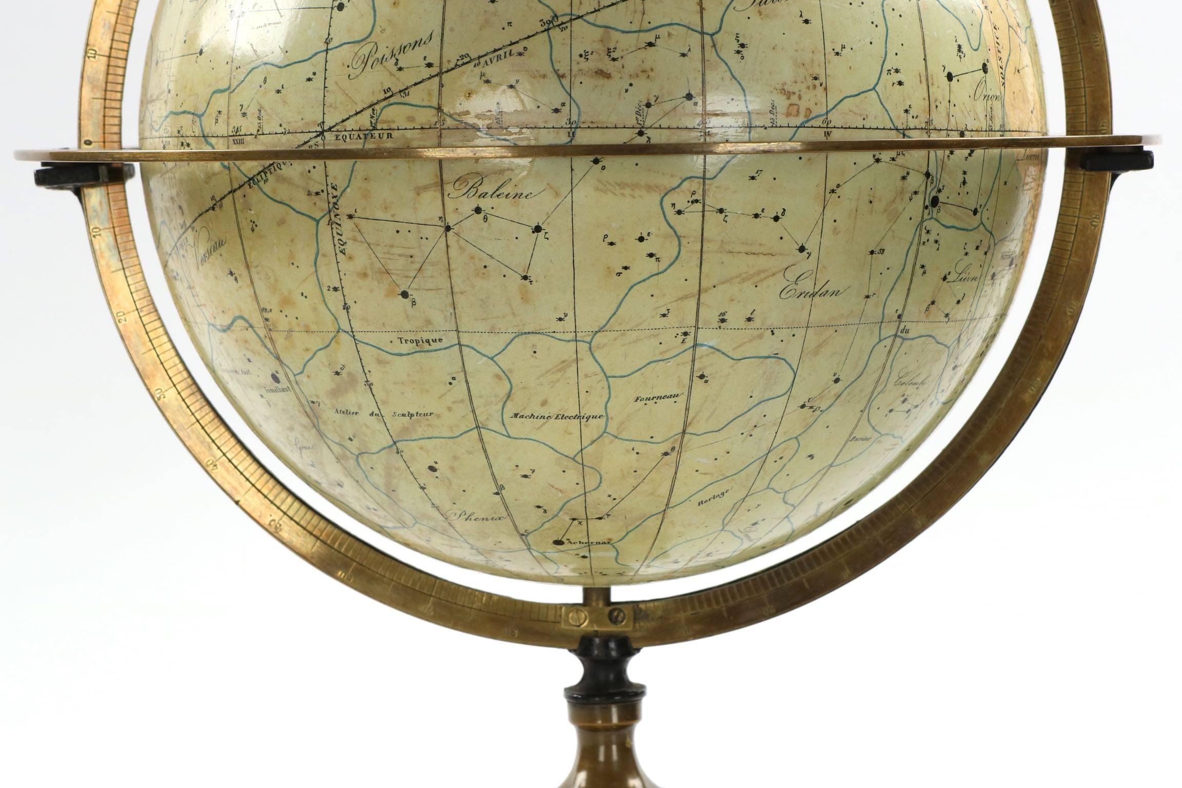 Fine Antique French Celestial Table Globe by Charles Dien, 19th Century 1