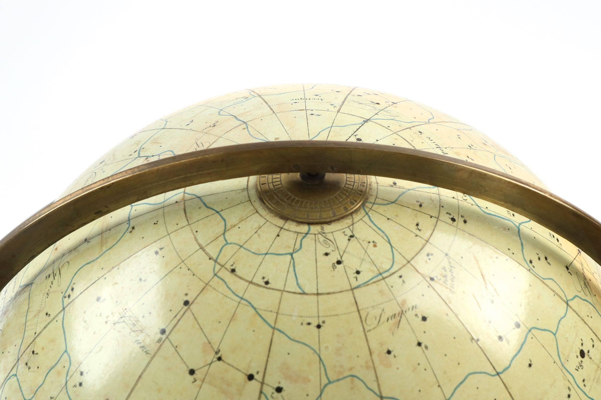 Fine Antique French Celestial Table Globe by Charles Dien, 19th Century In Excellent Condition In Shippensburg, PA