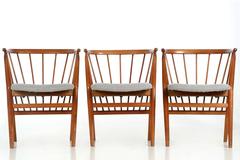 Rare Set of Six Helge Sibast for Sibast Møbler No. 8 Dining Chairs, circa 1960