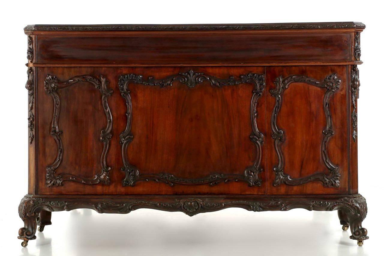 Exceptional Rococo Revival Mahogany Partner's Desk, Bertram and Sons, circa 1880 2