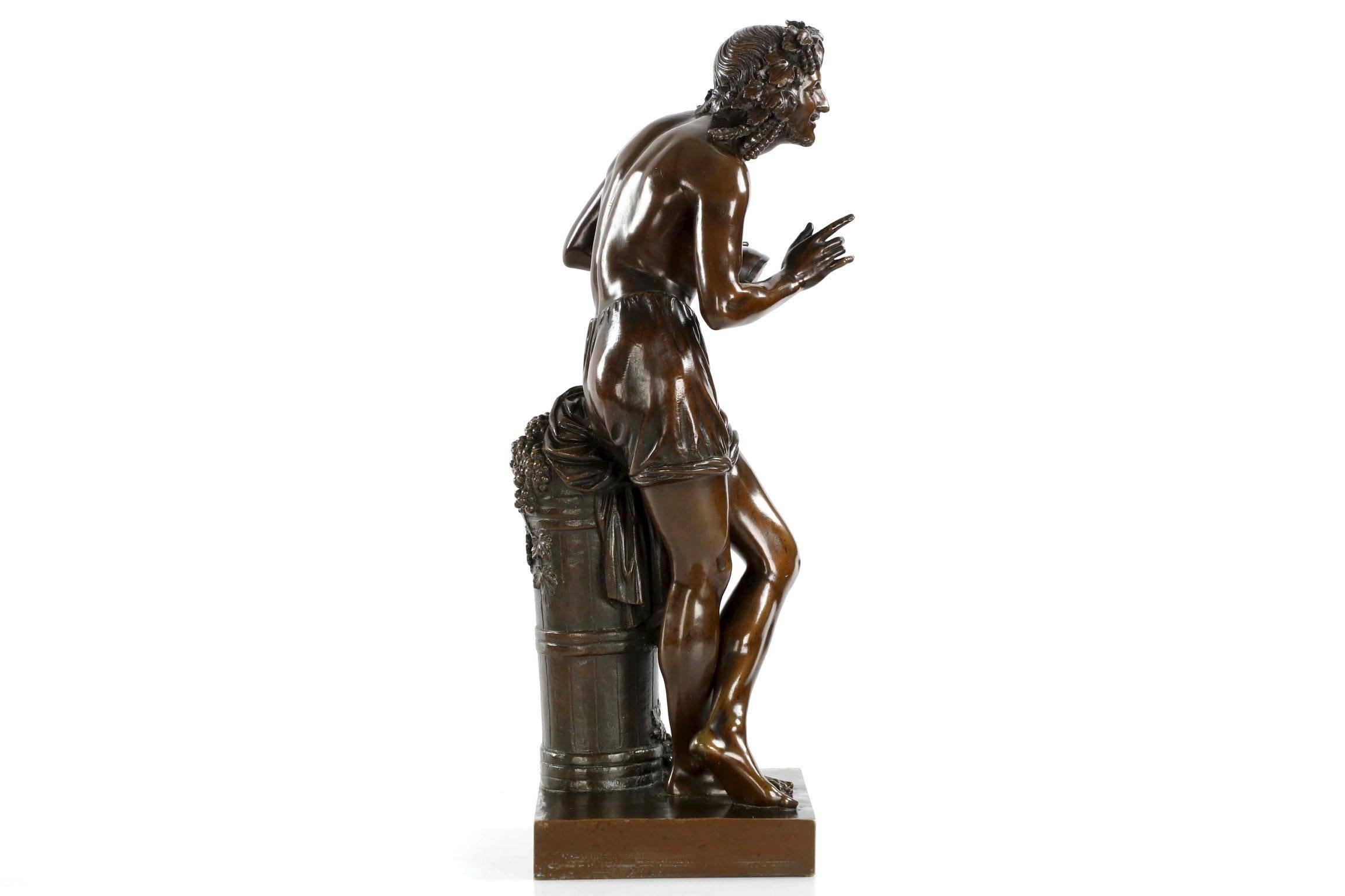 19th Century “Improvisateur” Antique French Bronze Sculpture by François-Joseph Duret