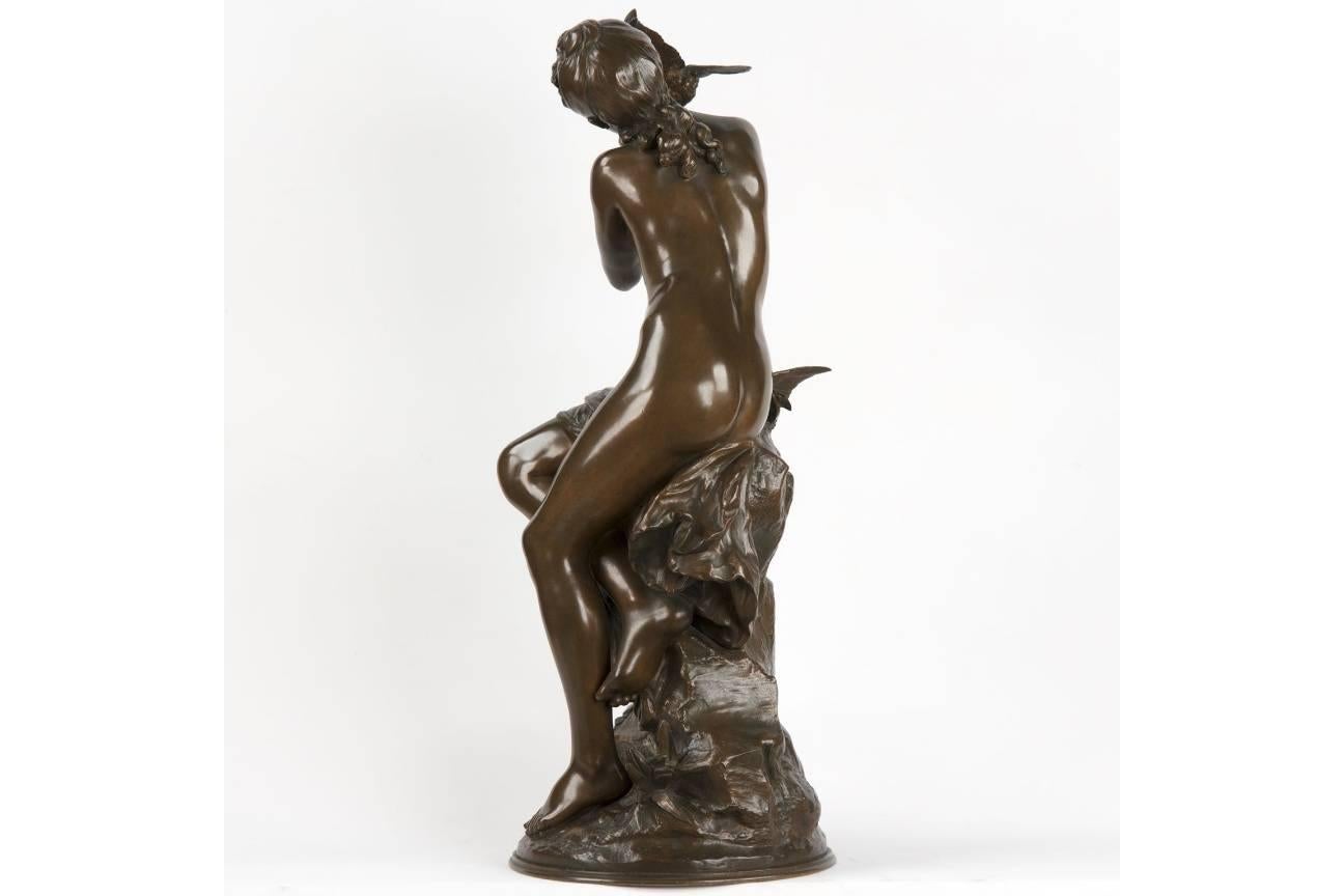 19th Century Mathurin Moreau French Art Nouveau Bronze Sculpture, Cast by Susse Frères
