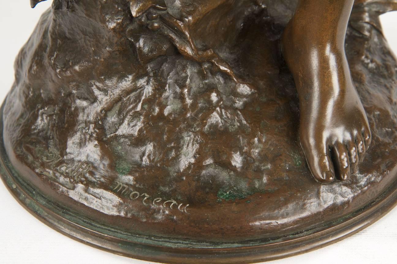 Mathurin Moreau French Art Nouveau Bronze Sculpture, Cast by Susse Frères 5