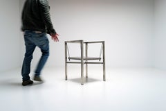 Postmodern steel Sensilla chair by Christoph Siebrasse, 1980's