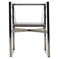 Postmodern steel Sensilla chair by Christoph Siebrasse, 1980's