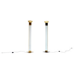 Set of 'Laser' floor lamps by Max Baguara for Lamperti, 1970s
