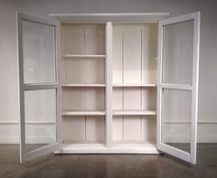 Antique American Painted Display Cabinet or Bookcase