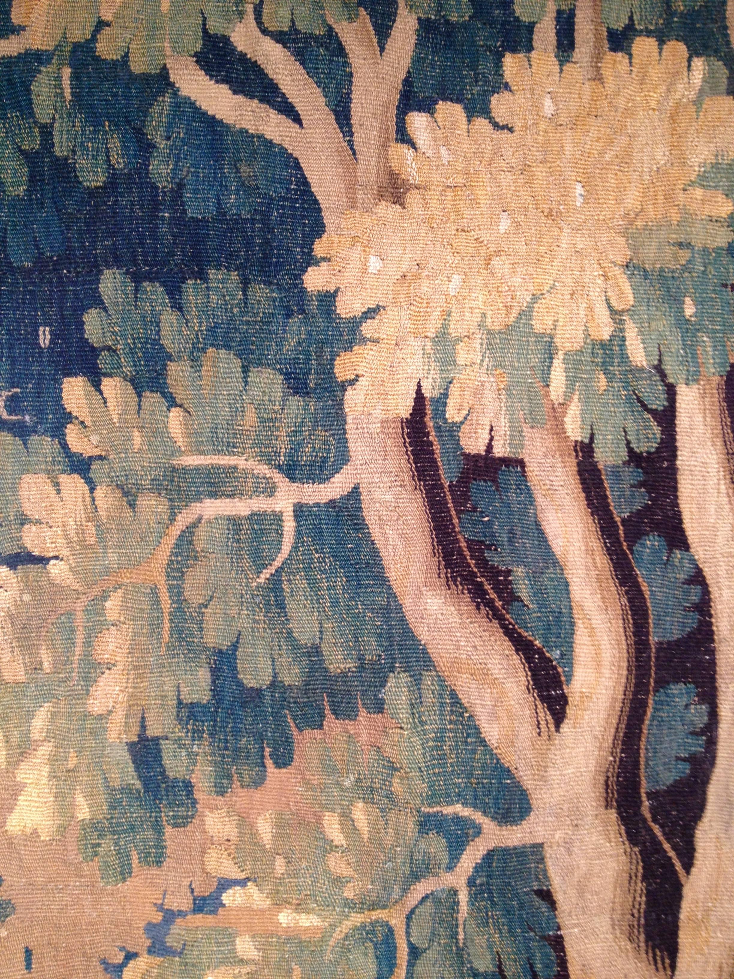 Belgian 17th Century Flemish Verdure Tapestry For Sale