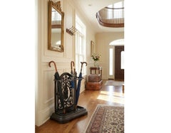 Victorian Cast Iron Umbrella Stand with Floral Design, c1880