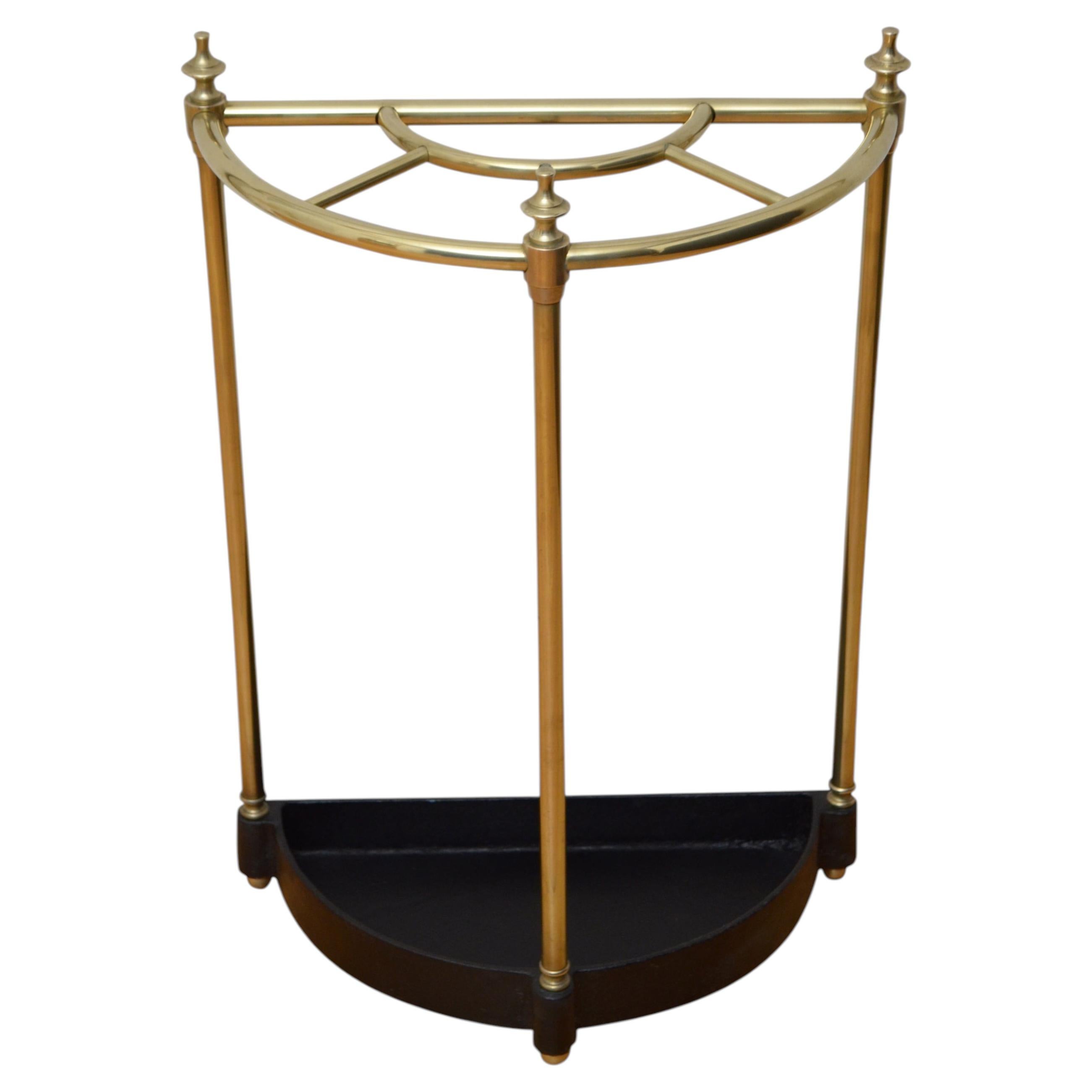 Porte-baguette Demi Lune en laiton anglais Porte-parapluie Porte-baguette de marche
