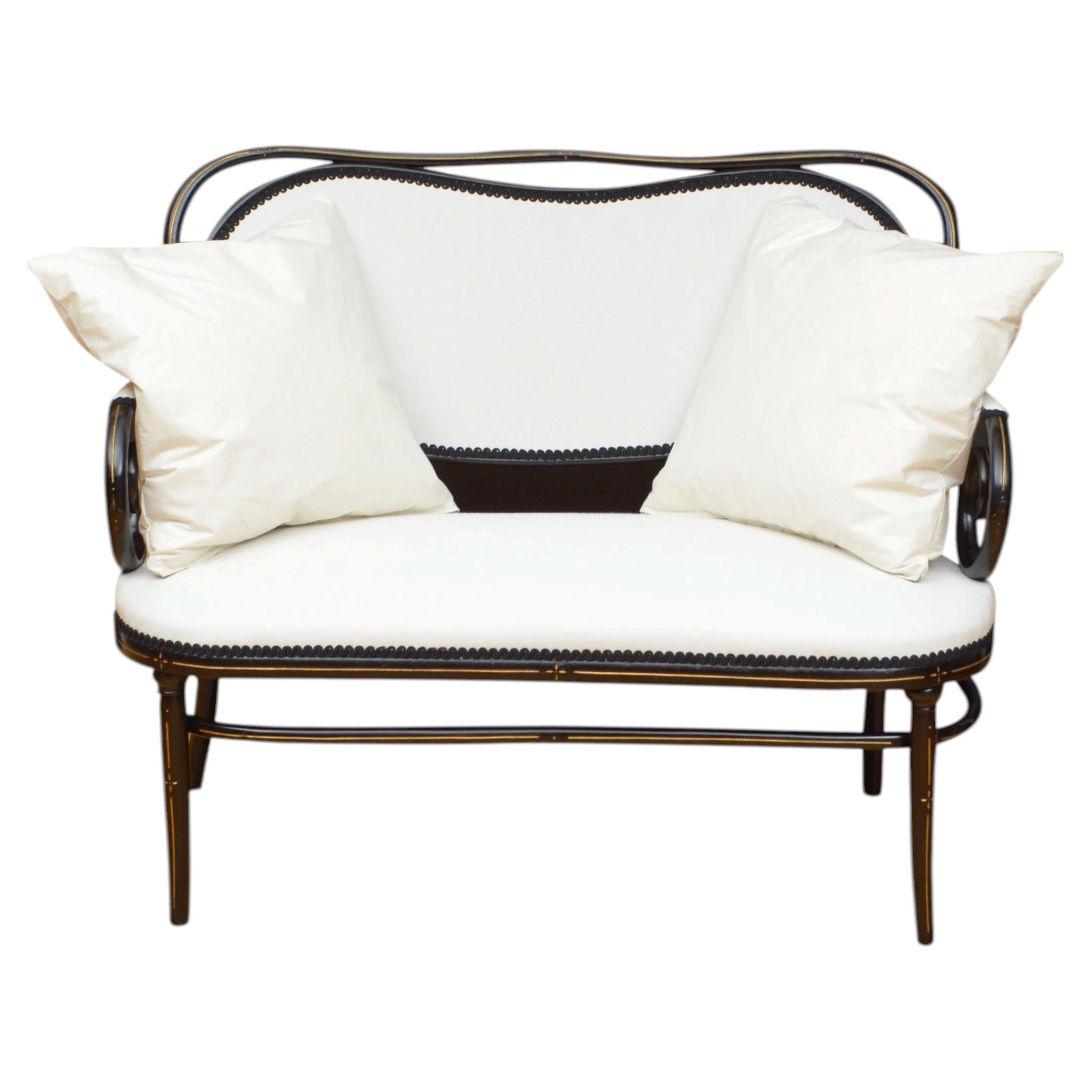 Authentic Thonet Bentwood Settee Aesthetic Movement Ebonised Sofa