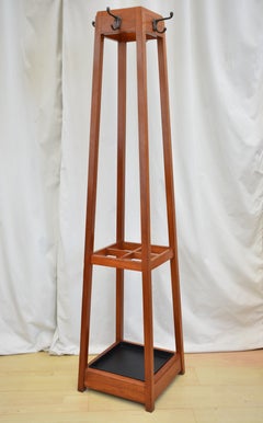 Mid-Century Modern Coat Stand Hall Stand by G. W. Evans, Mahogany, England, 1962