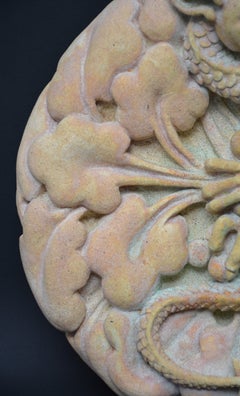 Tudor Lindwurm Dragon in Farran Stone Fine Quality Gothic Roundel