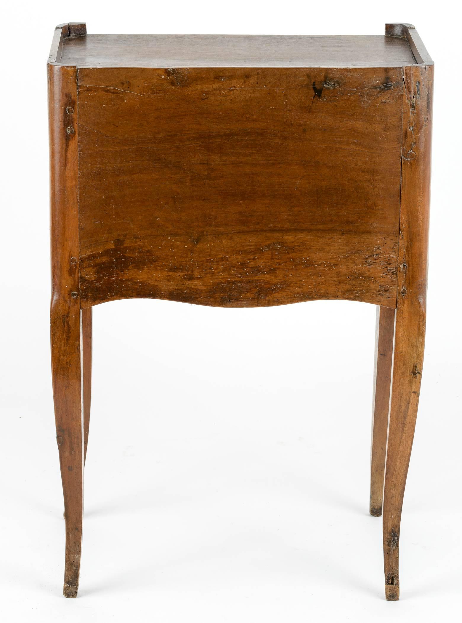 19th Century Louis XV Walnut Bedside Table