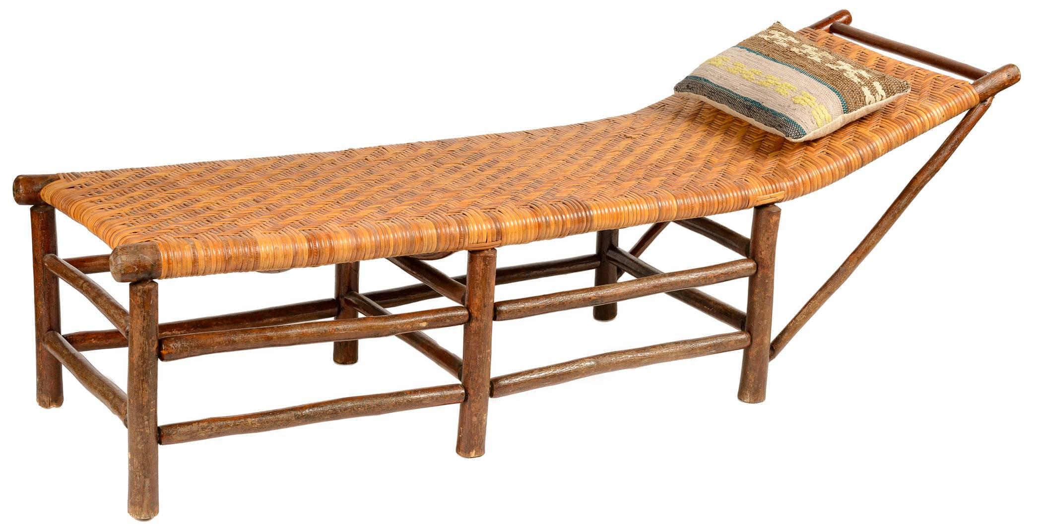 American Adirondack Hickory Chaise Longues