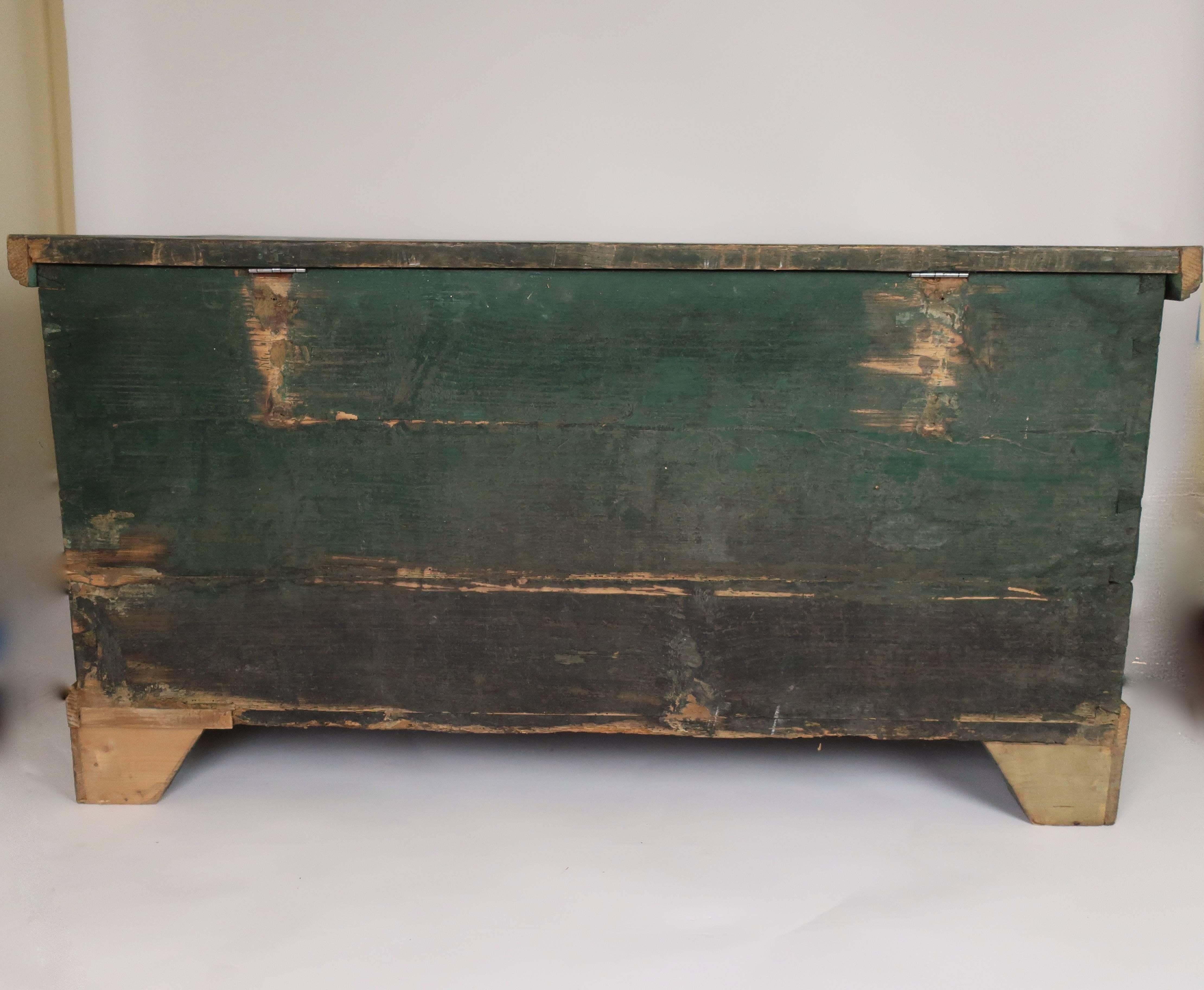 Painted Blanket Chest Signed 1848 2