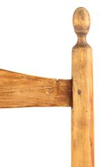18th Century American Pine Ladder Back Chair with Original Woven Seat