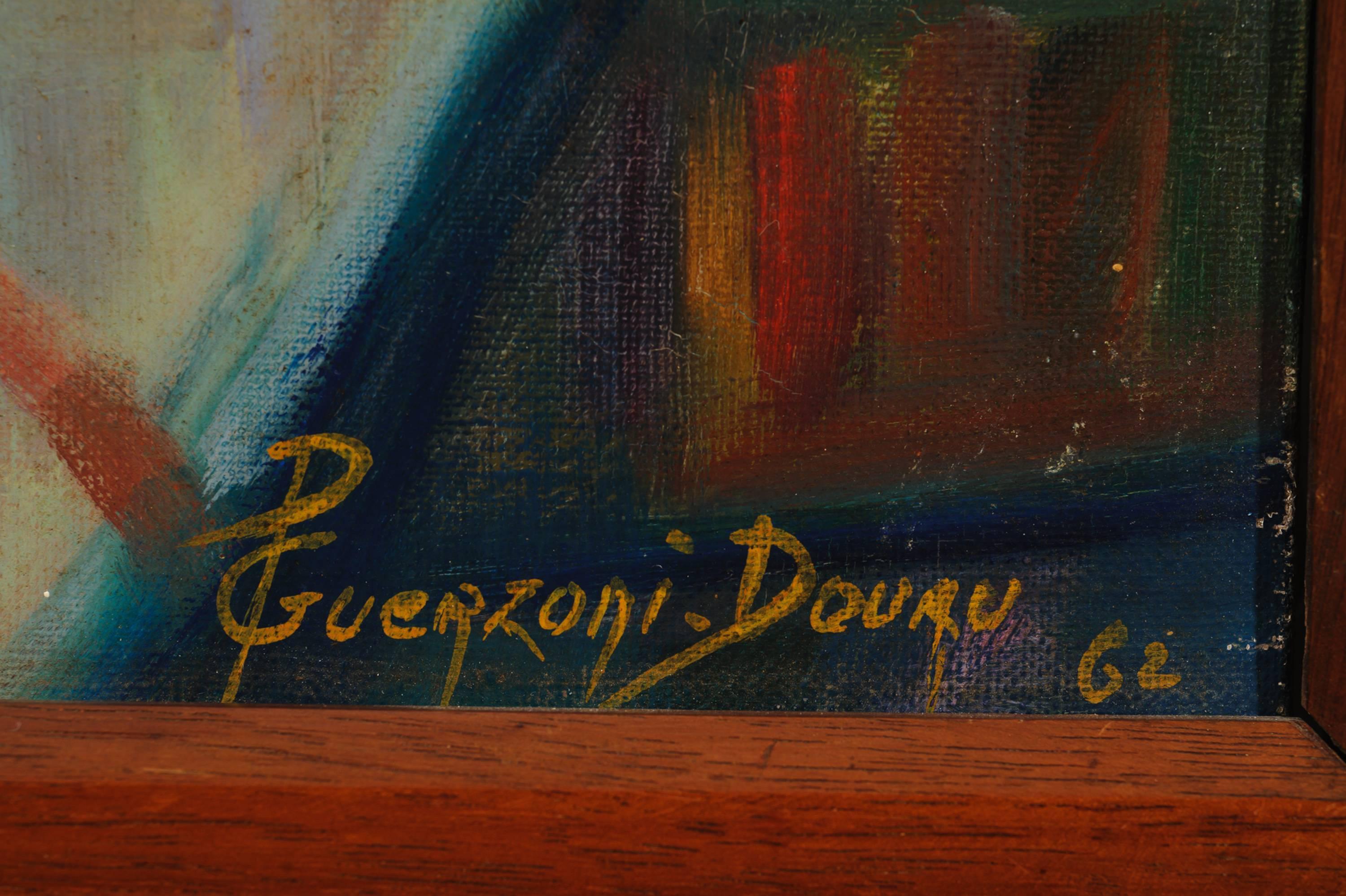 Pintura de bodegón de estilo impresionista de mediados de siglo.  
Firmado '62

Medida del lienzo;  23.75