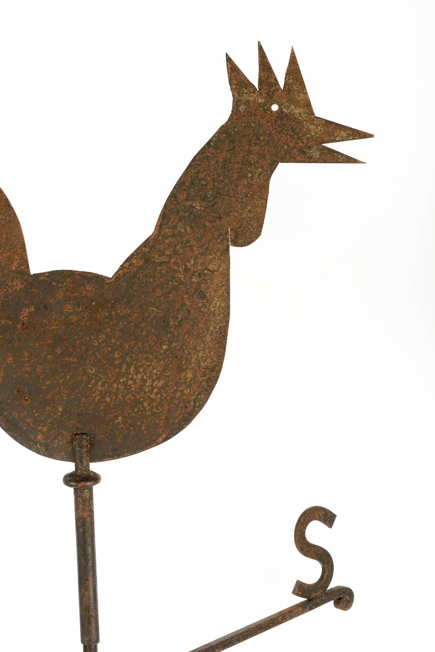 Country French Iron and Metal Rooster Weathervane