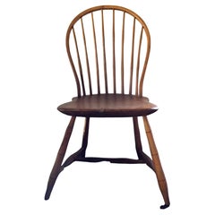 18th Century American Saddle Seat Bow Back Windsor Side Chair
