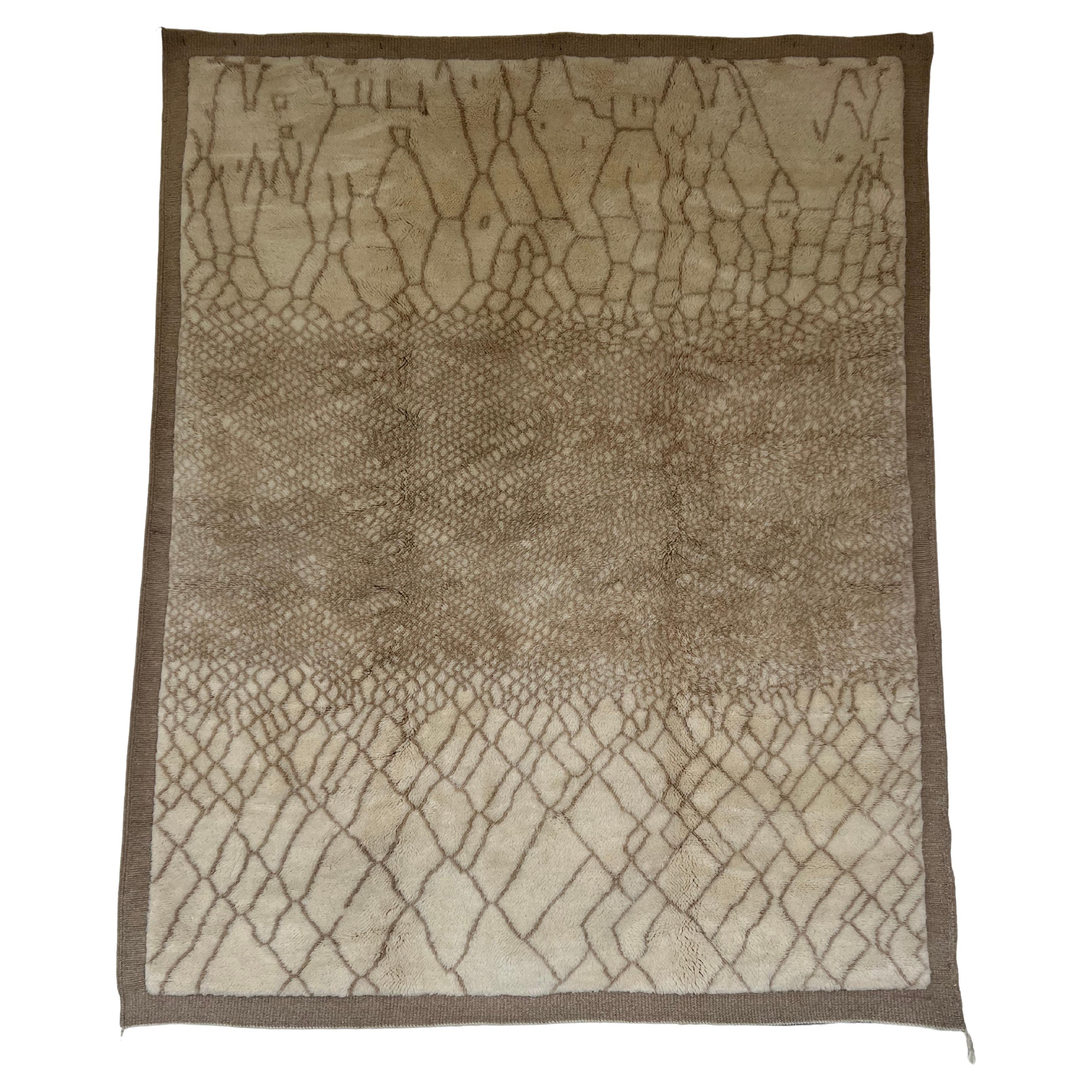 NAHL Berber Wool Rug Modern Handwoven Minimalist Contemporary Design - IN STOCK