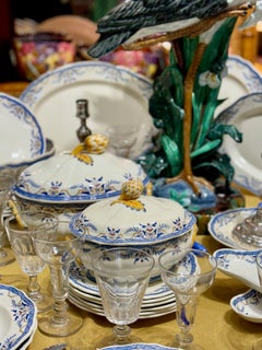 Lunéville faience tableware set, 19th century
