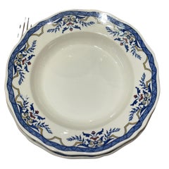 Lunéville faience tableware set, 19th century