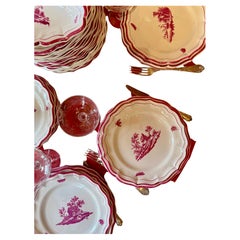 Servicio «Paysages Roses», Gien, siglo XIX