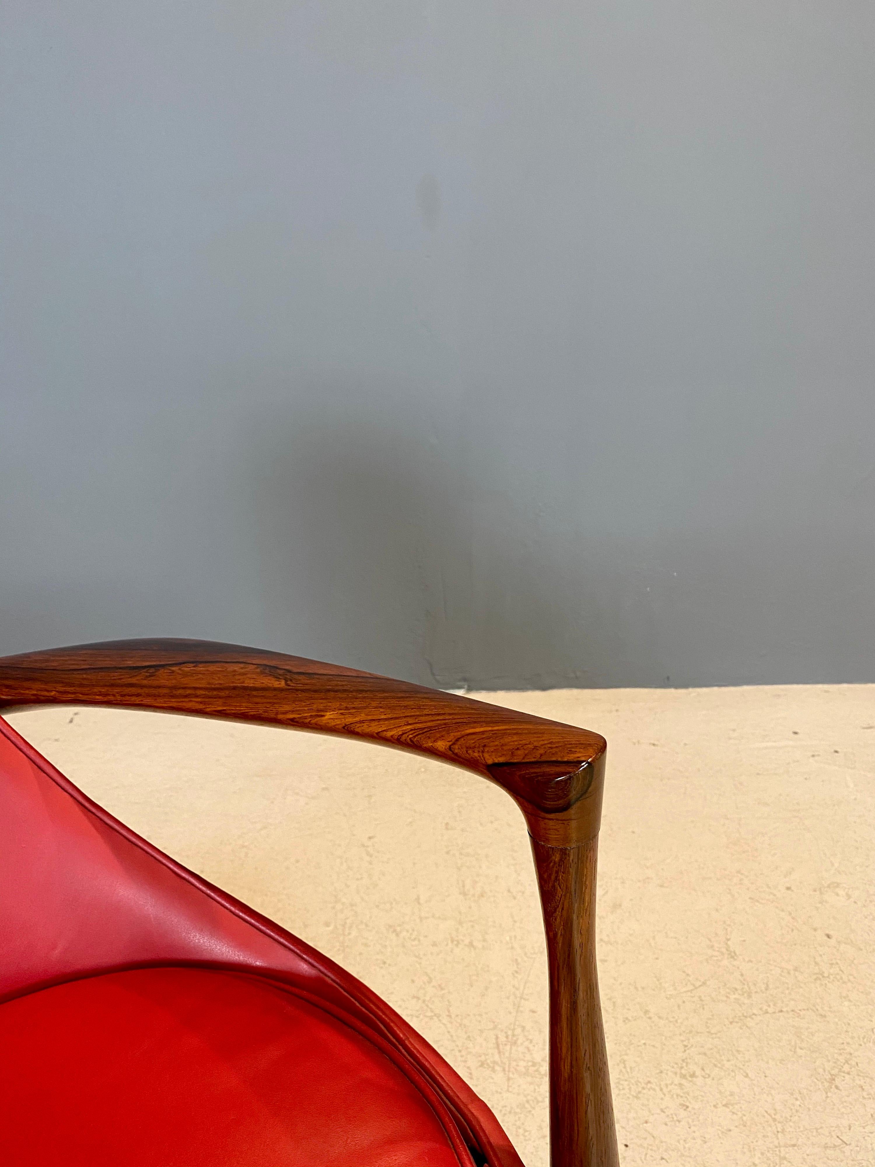 Ib Kofod - Larsen “Elizabeth” Chair in Rosewood, 1956 In Good Condition In New York, NY