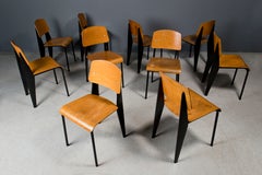 Set Of Ten Jean Prouvé "Standard" Chairs, 1950s