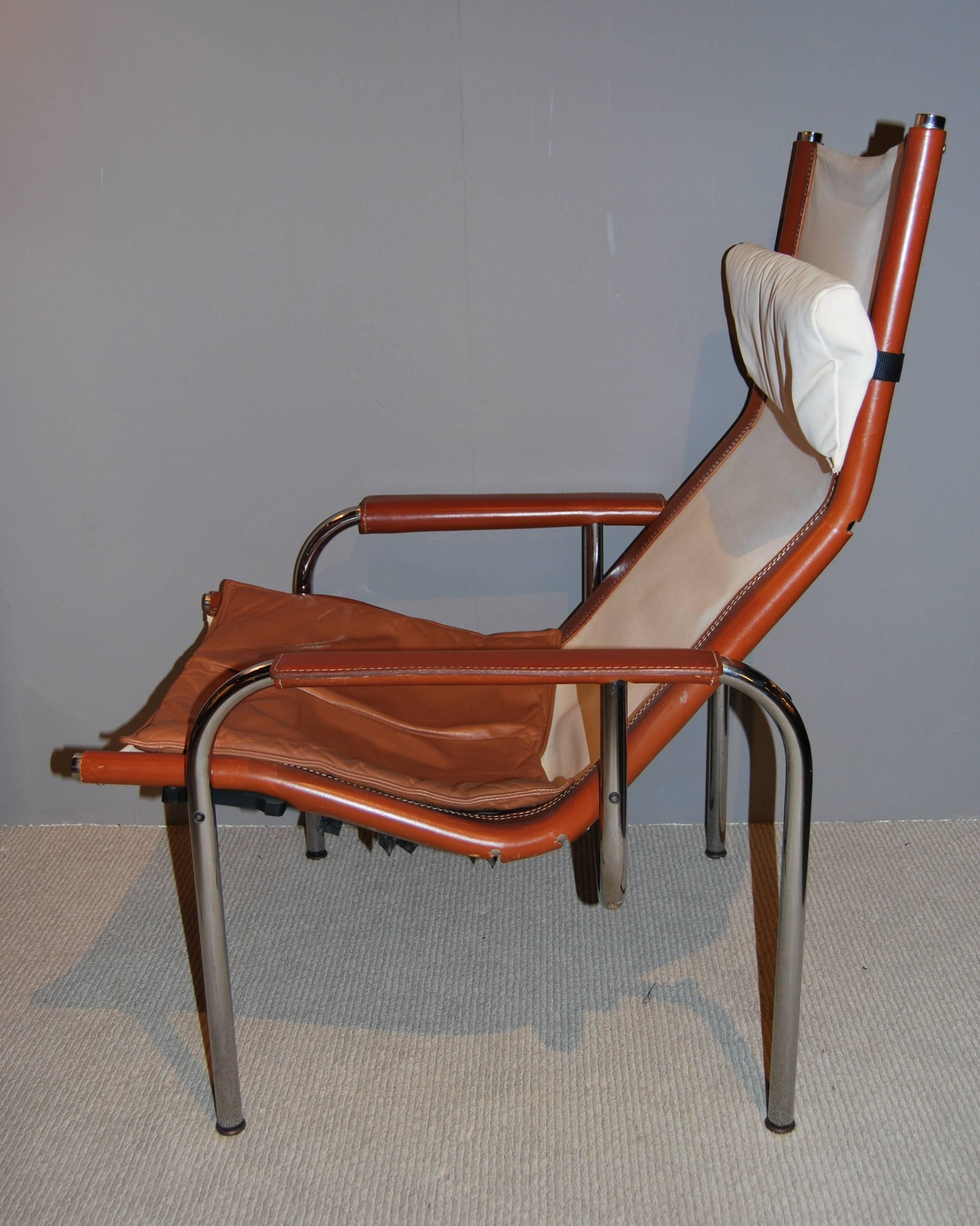 Mid-Century Modern Hans Eichenberger Lounge Chair and Ottoman, Switzerland, 1960s For Sale